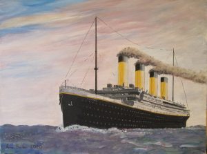 RMS Titanic painting by Arne Barker