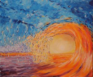 Wave artwork painting by Arne Barker